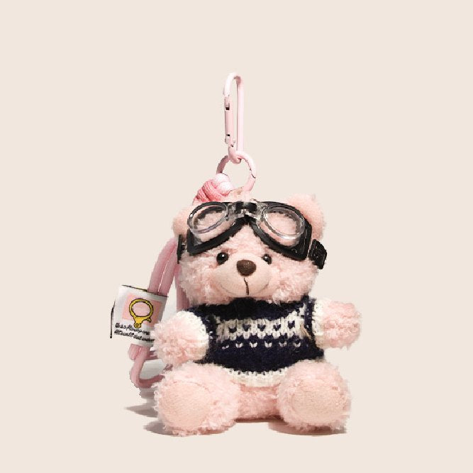 Sweater en blanco y negro encanto de bolsa de osos aviador