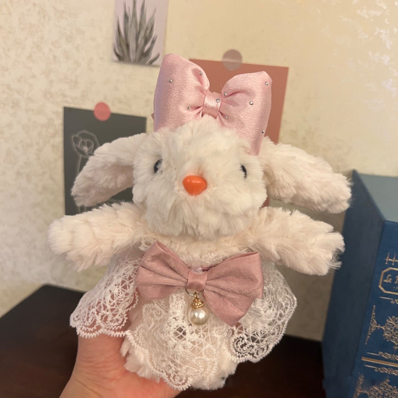 Pink Sweet Lace Bunny Charm
