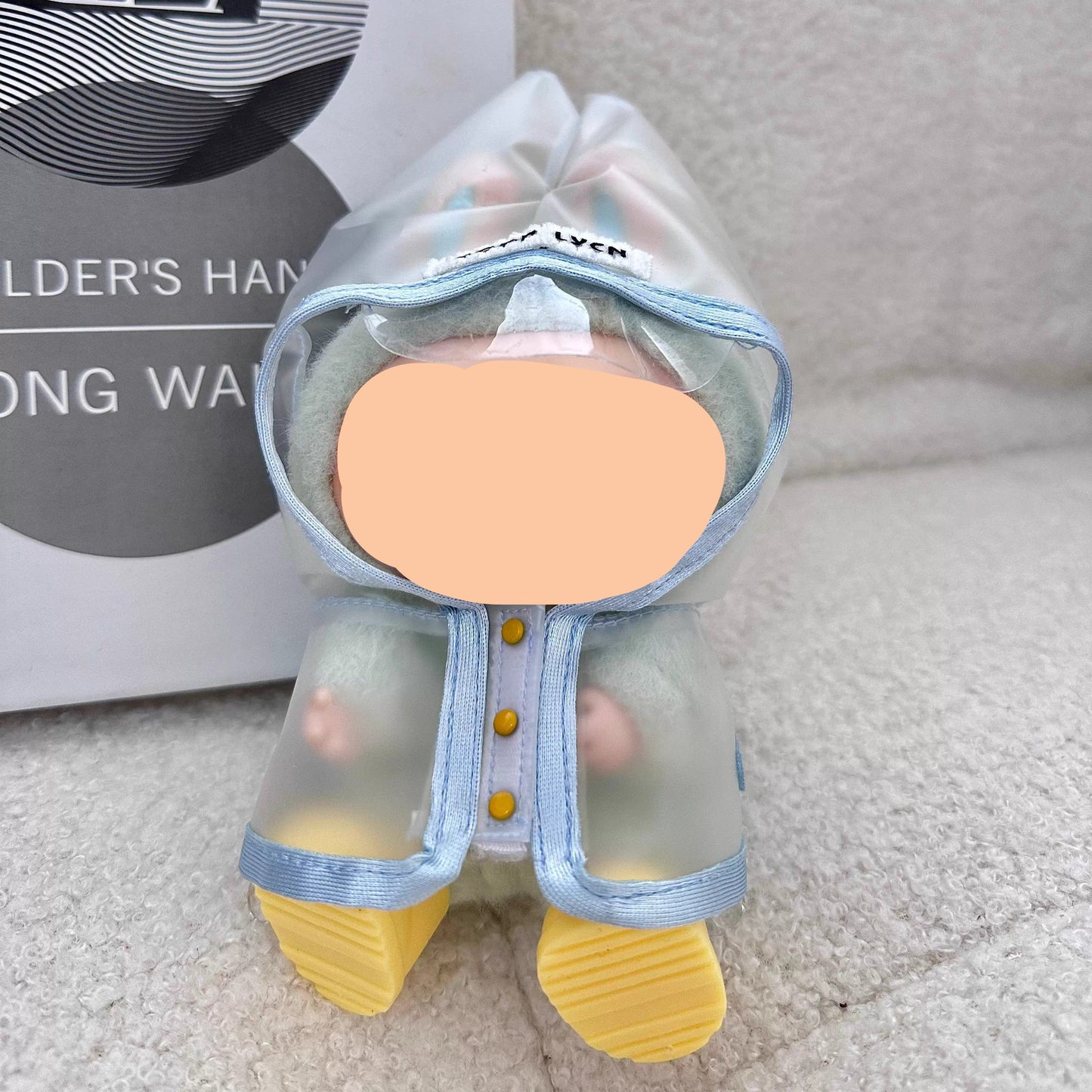 Raincoat + yellow rain boots Keychain Labubo Clothes Labubo Clothing Macaron Clothes for Labubo