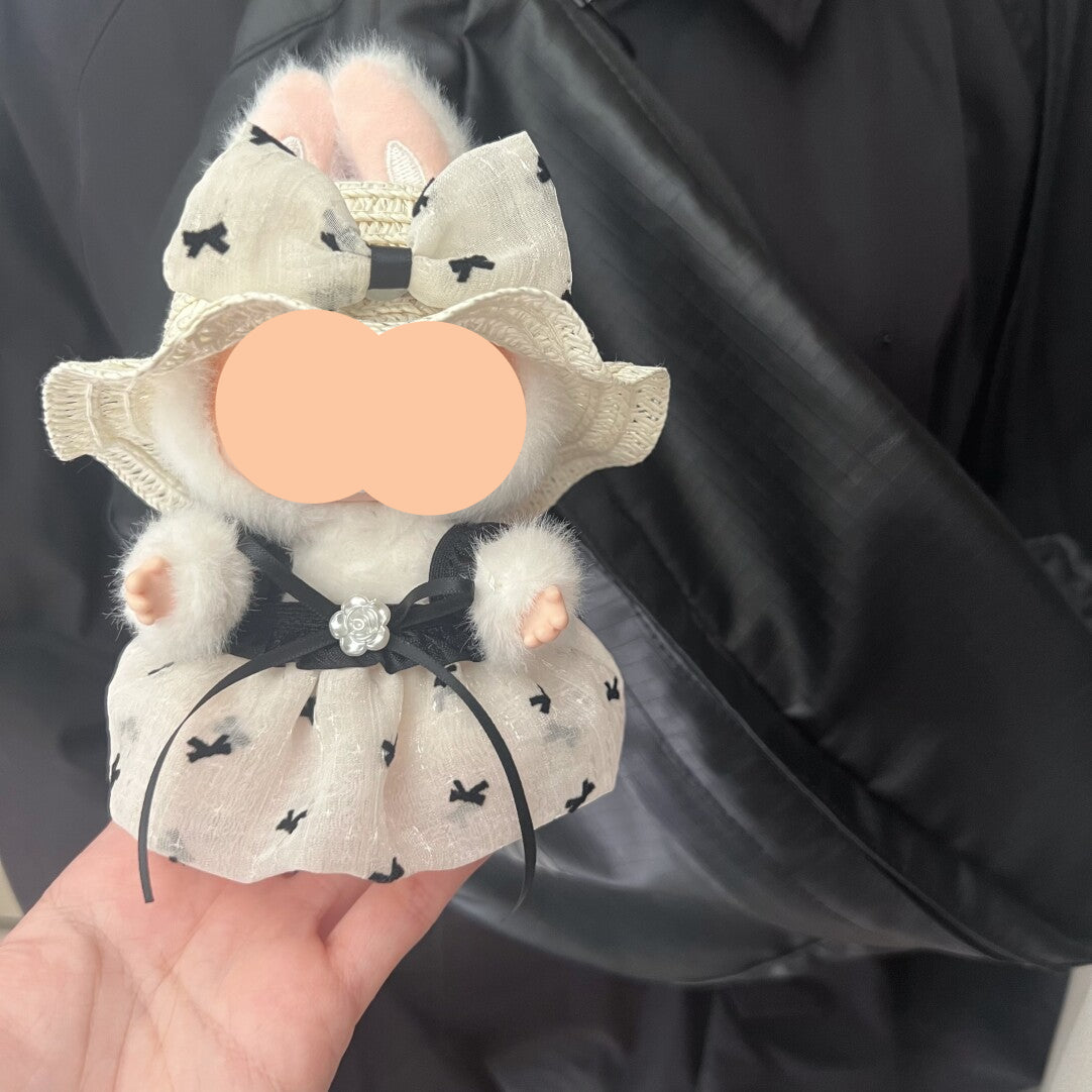 Bow Dress + Hairbow Labubo Clothes Keychain Labubo Clothing Labubo Keychain Labubo Clothing