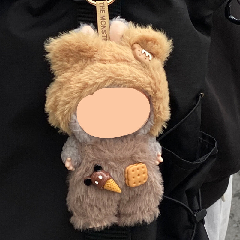 Teddy Bear Suit Clothes Labubo Keychain Labubo Clothing Macaron Clothes for Labubo