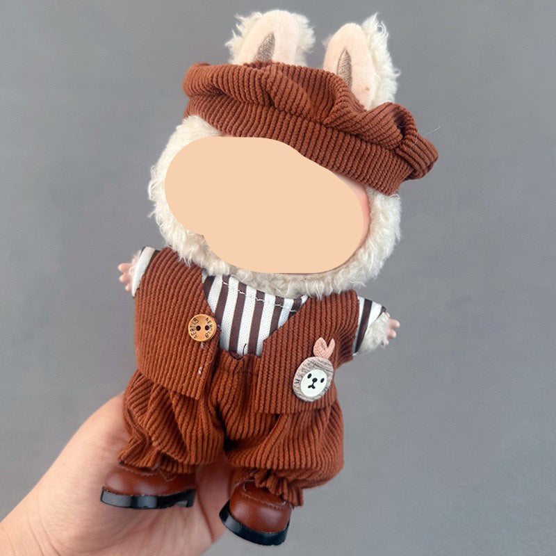 Keychain Labubo Clothes 17cm Labubo Clothing Macaron Clothes for Labubo Have a Seat Labubo Doll Clothes
