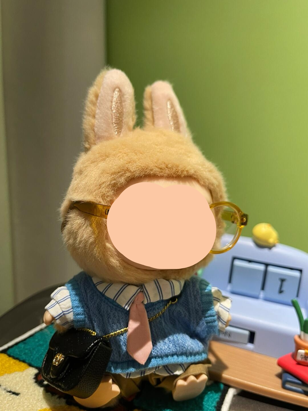 Labubo Clothes Sweater Vest + Khaki Pants Shirt Keychain Labubo Clothing Labubo Labubo Doll Clothes
