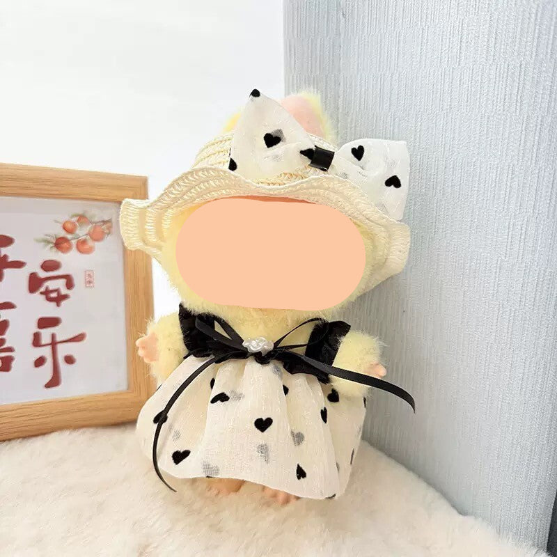Bow Dress + Hairbow Labubo Clothes Keychain Labubo Clothing Labubo Keychain Labubo Clothing
