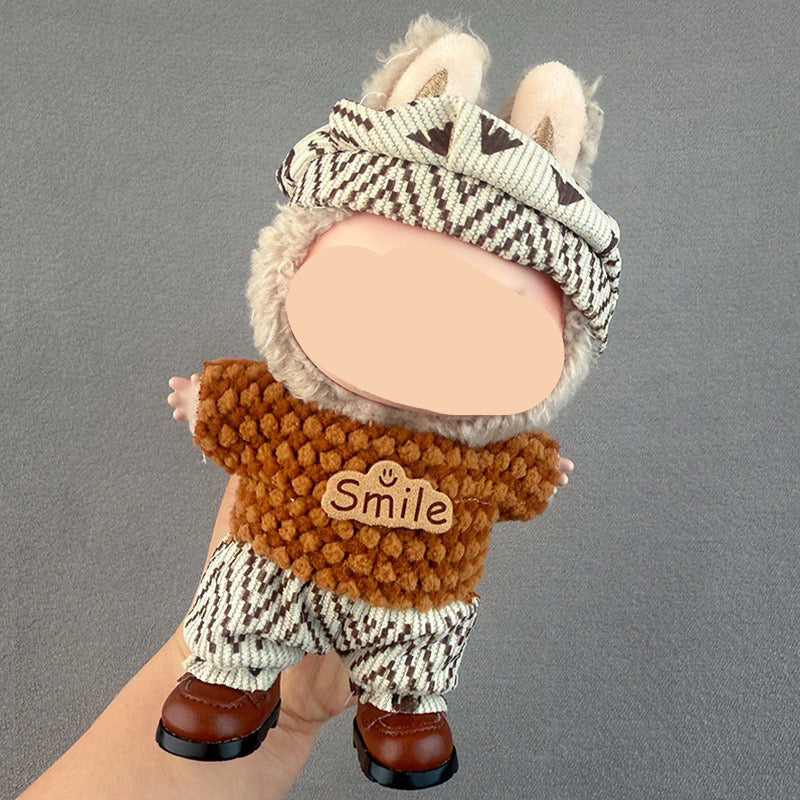 Keychain Labubo Clothes 17cm Labubo Clothing Macaron Clothes for Labubo Have a Seat Labubo Doll Clothes