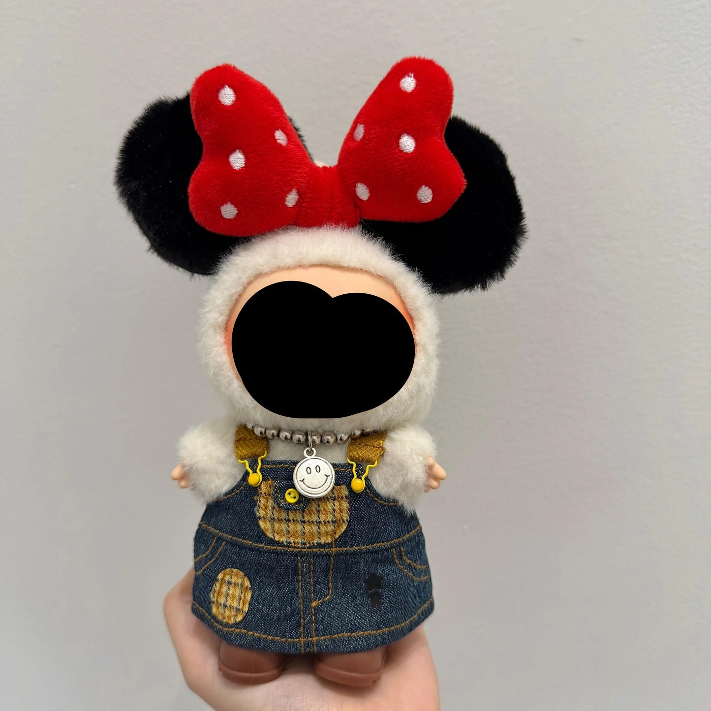 Labubo Have A Seat Clothes Denim overalls skirt Clothes Labubo Keychain Labubo Clothing