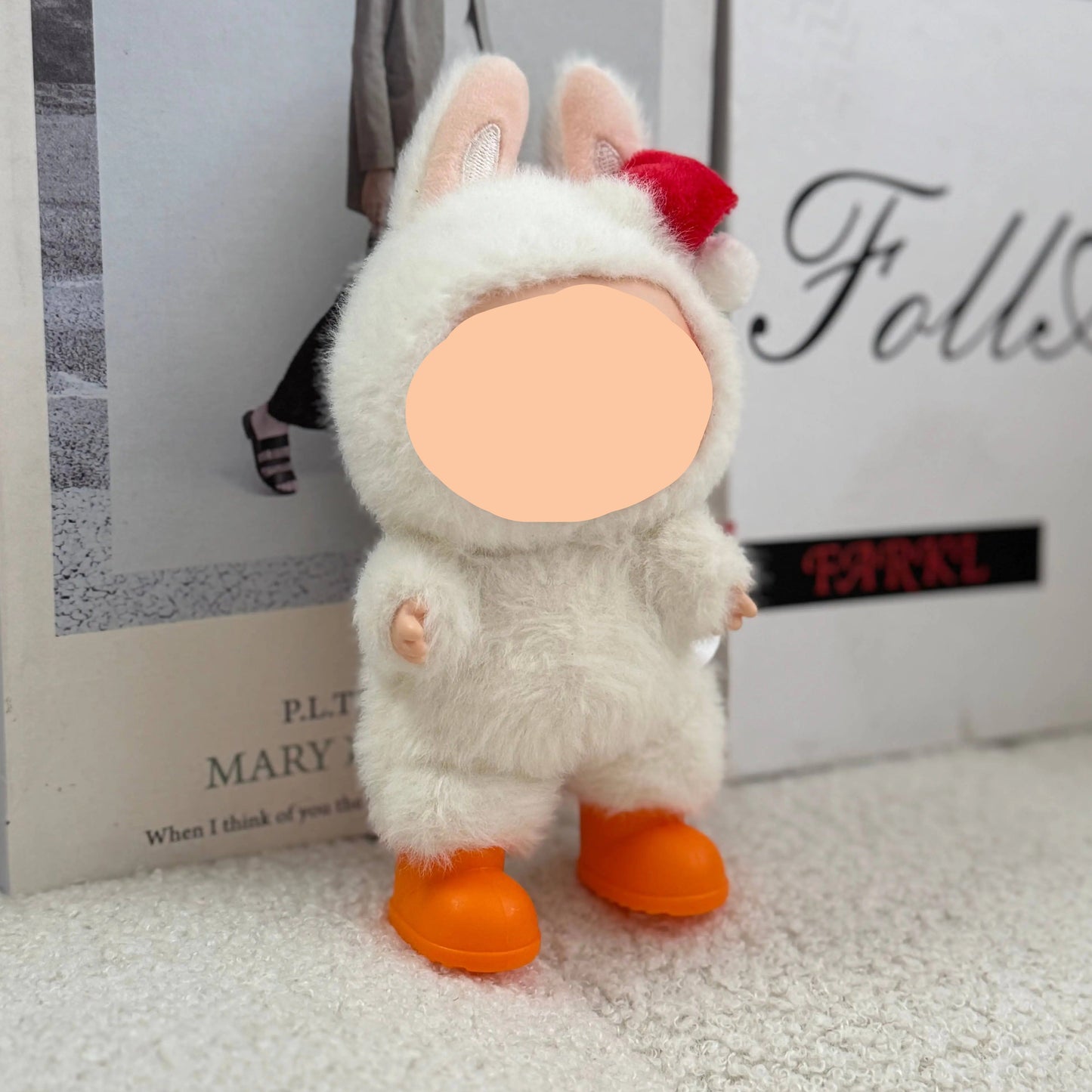 Have a Seat Labubo Doll Clothes Denim Overalls Labubo Clothes 17cm Labubo Clothing