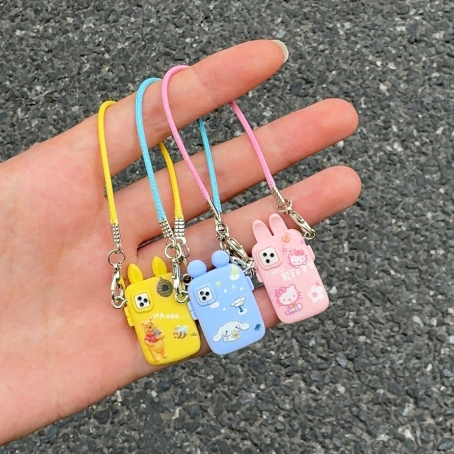 Summer Labubo Outfits Pink Striped Shirt + Accessories Fashion Labubo Outfit Keychain Labubo Clothing