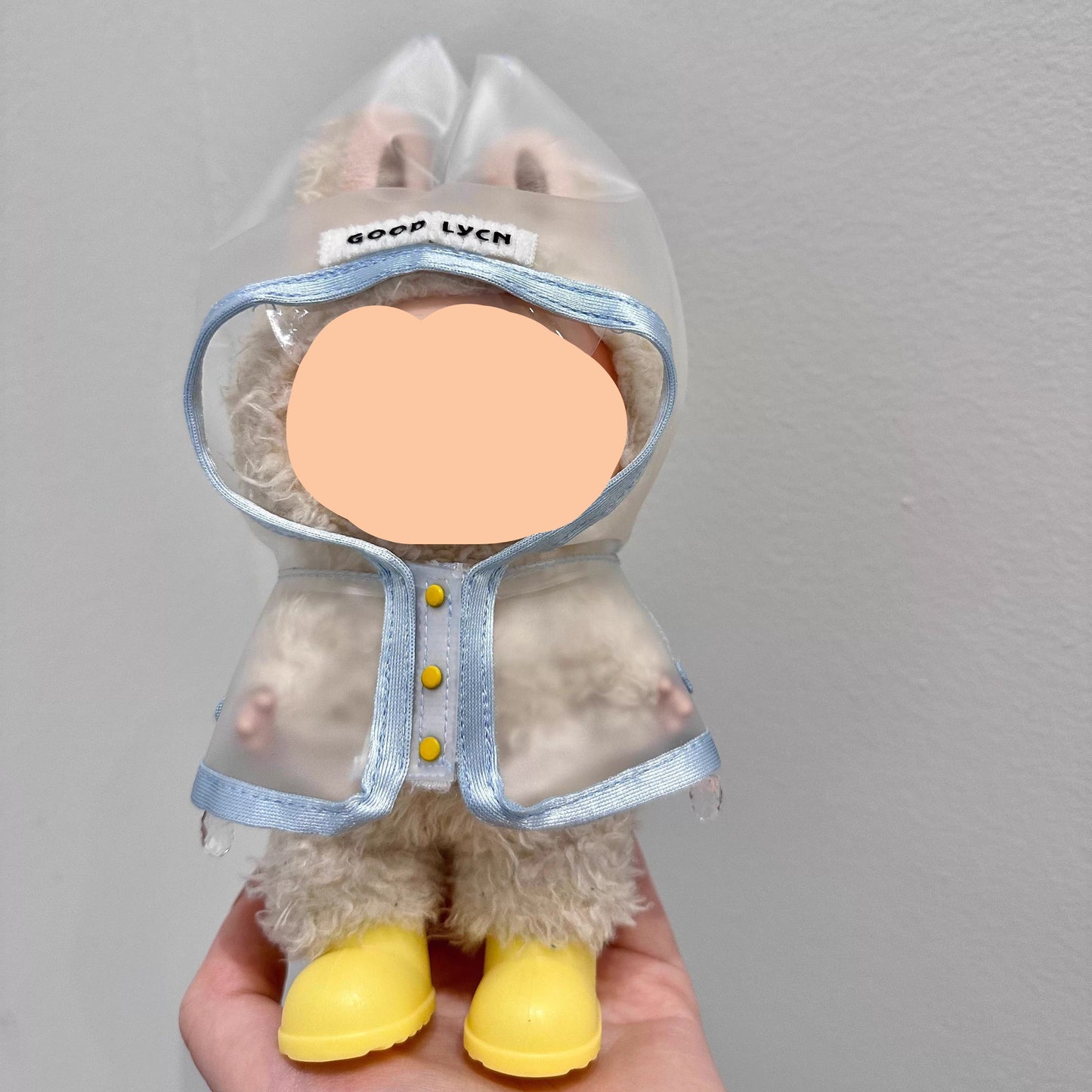 Raincoat + yellow rain boots Keychain Labubo Clothes Labubo Clothing Macaron Clothes for Labubo