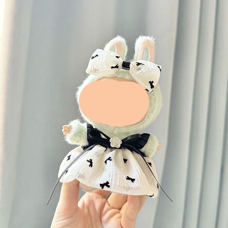 Bow Dress + Hairbow Labubo Clothes Keychain Labubo Clothing Labubo Keychain Labubo Clothing