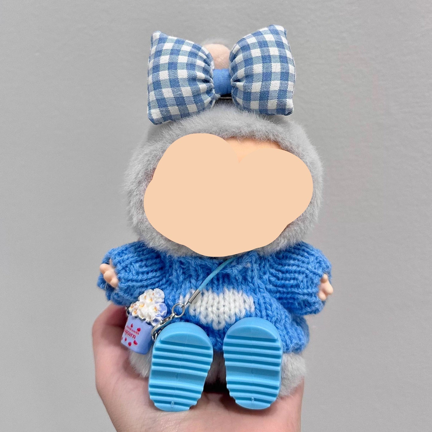 Cardigan Macaron Clothes for Labubo with Bottle Have a Seat Labubo Doll Clothes With Bottle Fashion Keychain Labubo Clothes 17cm Labubo Clothing