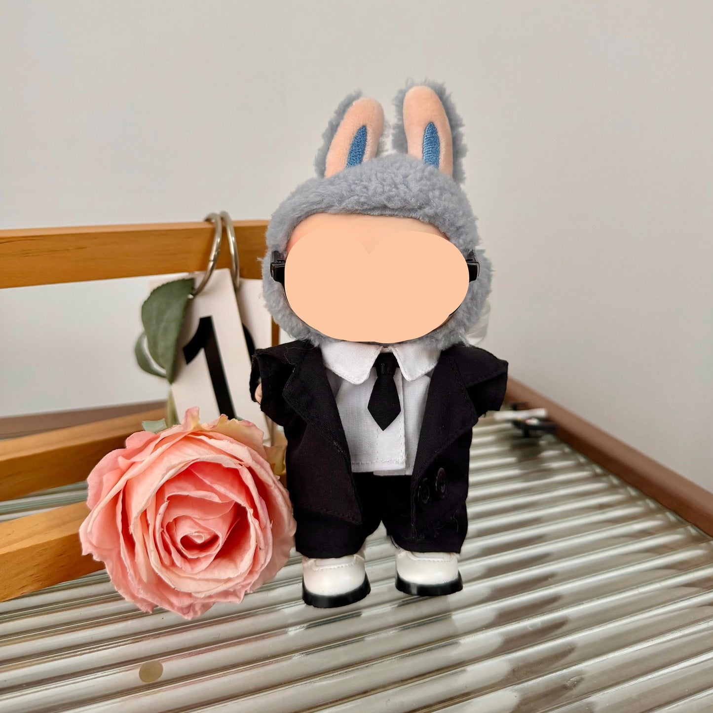 Wedding Dress With Wings Have a Seat Labubo Doll Clothes Groom's Suit Keychain Labubo Clothes 17cm Labubo Clothing
