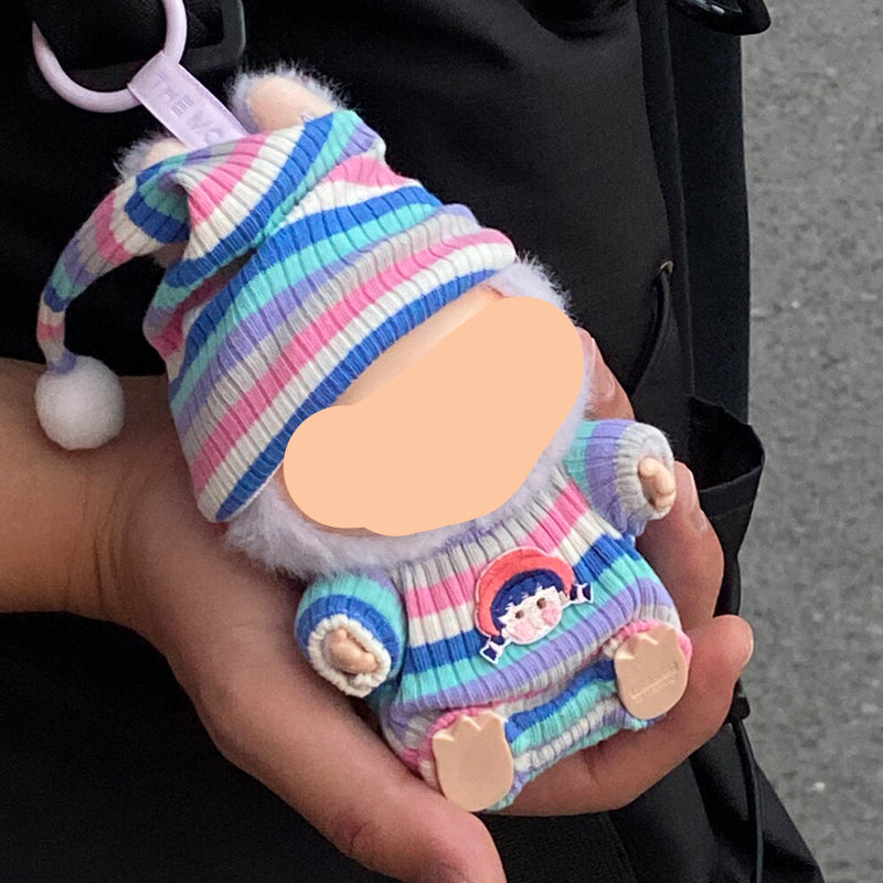 Blue Pajama Set Clothes Labubo Keychain Labubo Clothing Macaron Clothes for Labubo