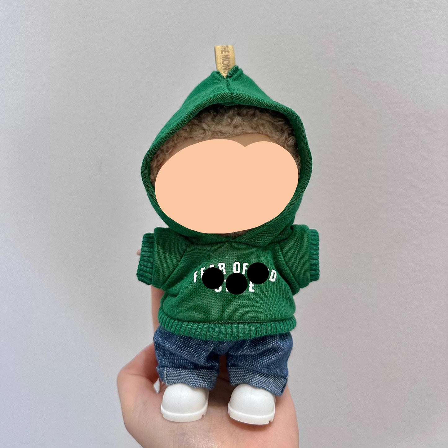 Labubo Clothes 17cm Labubo Clothing Hoodie+ Jeans Have a Seat Labubo Doll Clothes