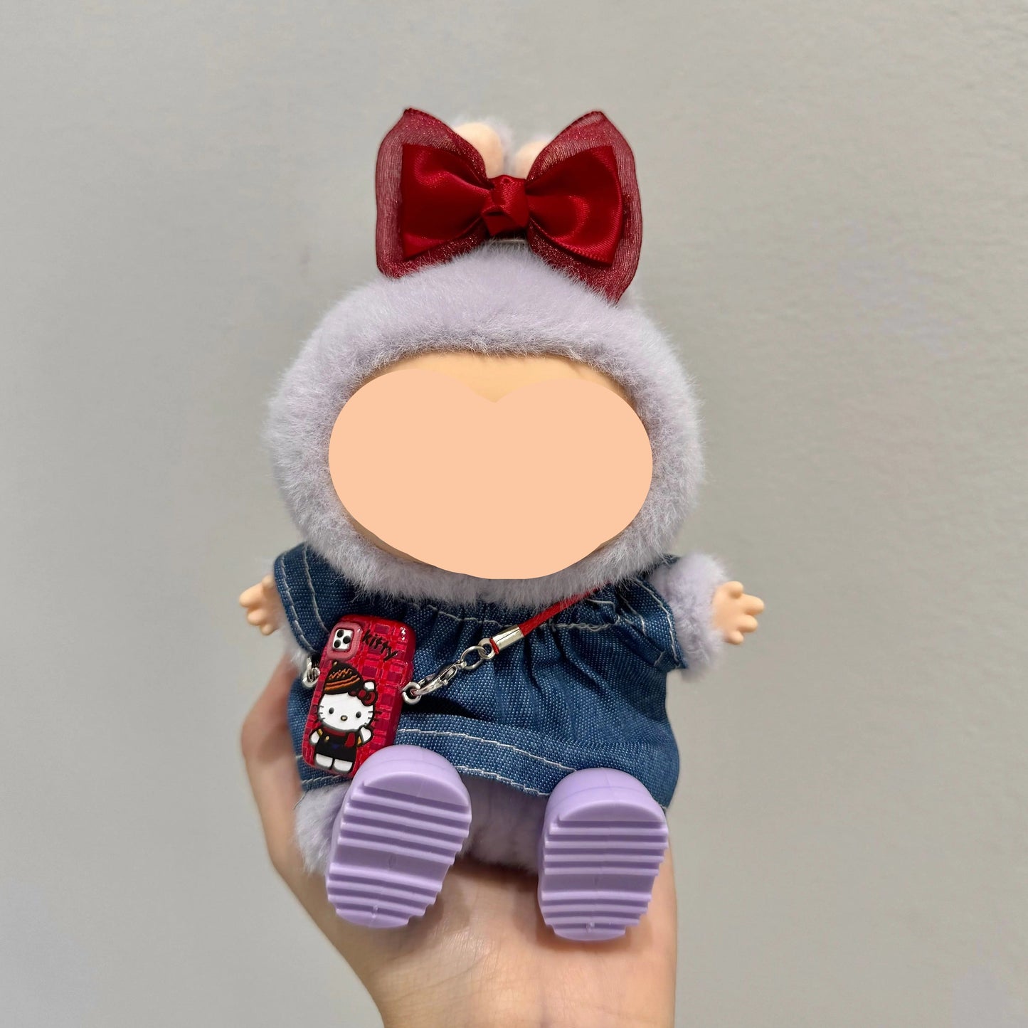 Labubo Clothes Denim Shirt + Headphone Keychain Labubo Clothing Labubo Labubo Doll Clothes