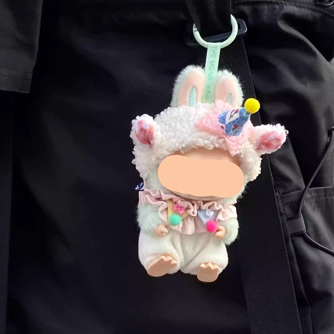 Sheep Keychain Labubo Clothes Macaron Clothes for Labubo Have a Seat Labubo Doll Clothes 17cm Labubo Clothing