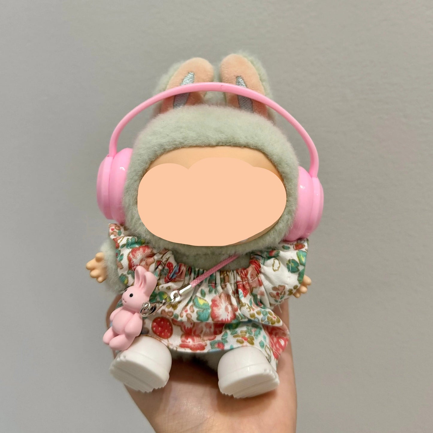 Labubo Clothes Floral Shirt + Headphone Keychain Labubo Clothing Labubo Labubo Doll Clothes