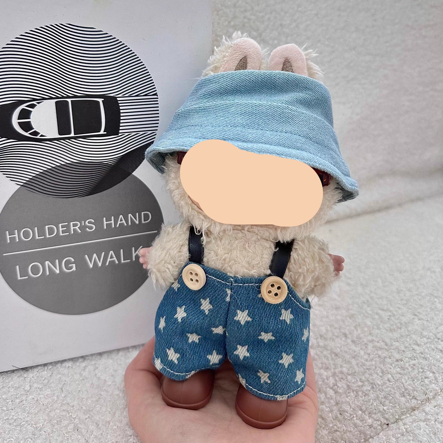 17cm Labubo Clothing Star Cowboy Keychain Labubo Clothes Have a Seat Labubo Doll Clothes