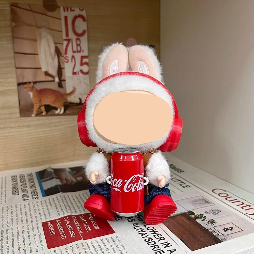 17cm Labubo Clothing Red Boots set Keychain Labubo Clothes Have a Seat Labubo Doll Clothes