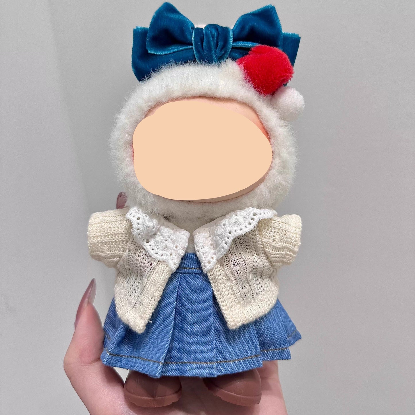 17cm Labubo Clothing Star Cowboy Keychain Labubo Clothes Have a Seat Labubo Doll Clothes