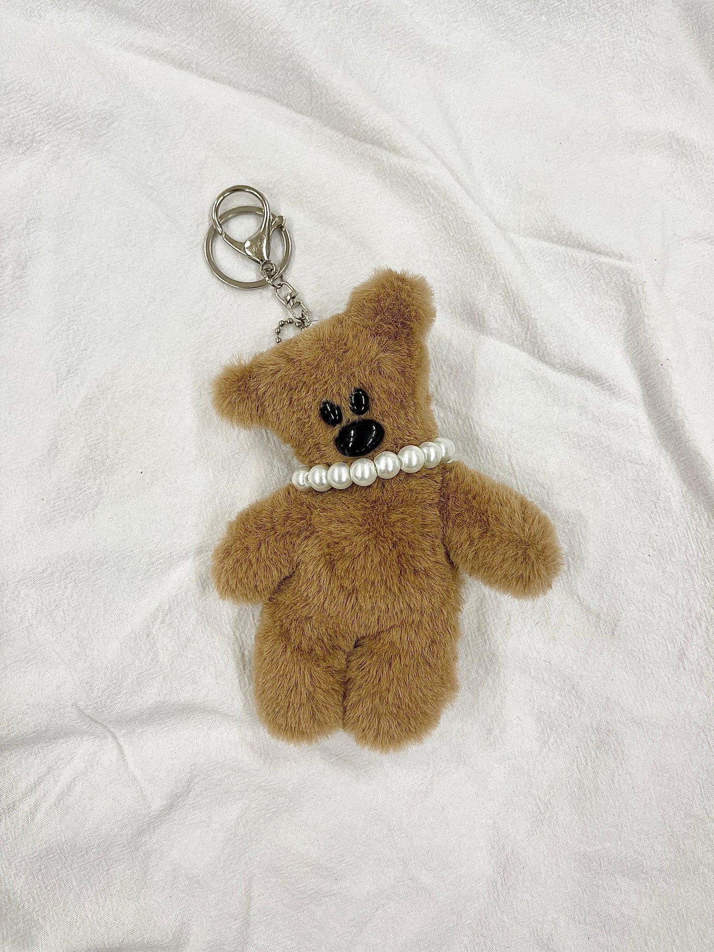 Fluffy Teddy Bag Charm - 4-in-1 Versatile Styles
