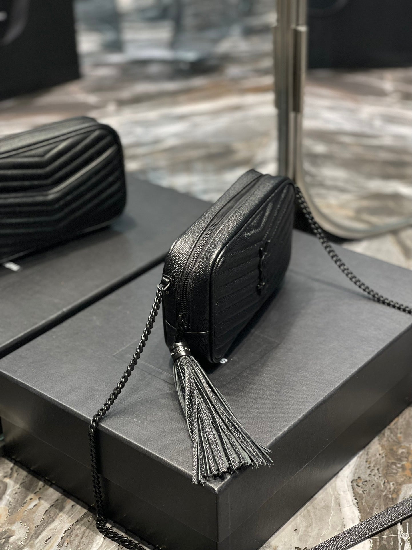 luxury Loulou Mini Camera Bag 18cm Black