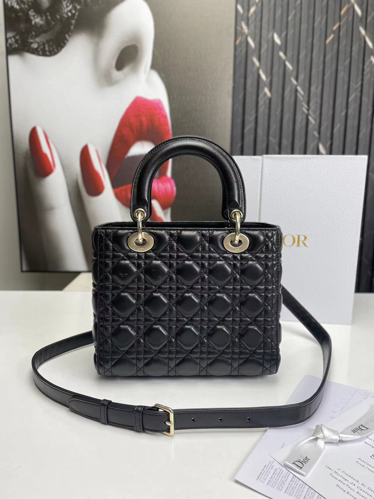 luxury Lady Medium Black Bag 24cm