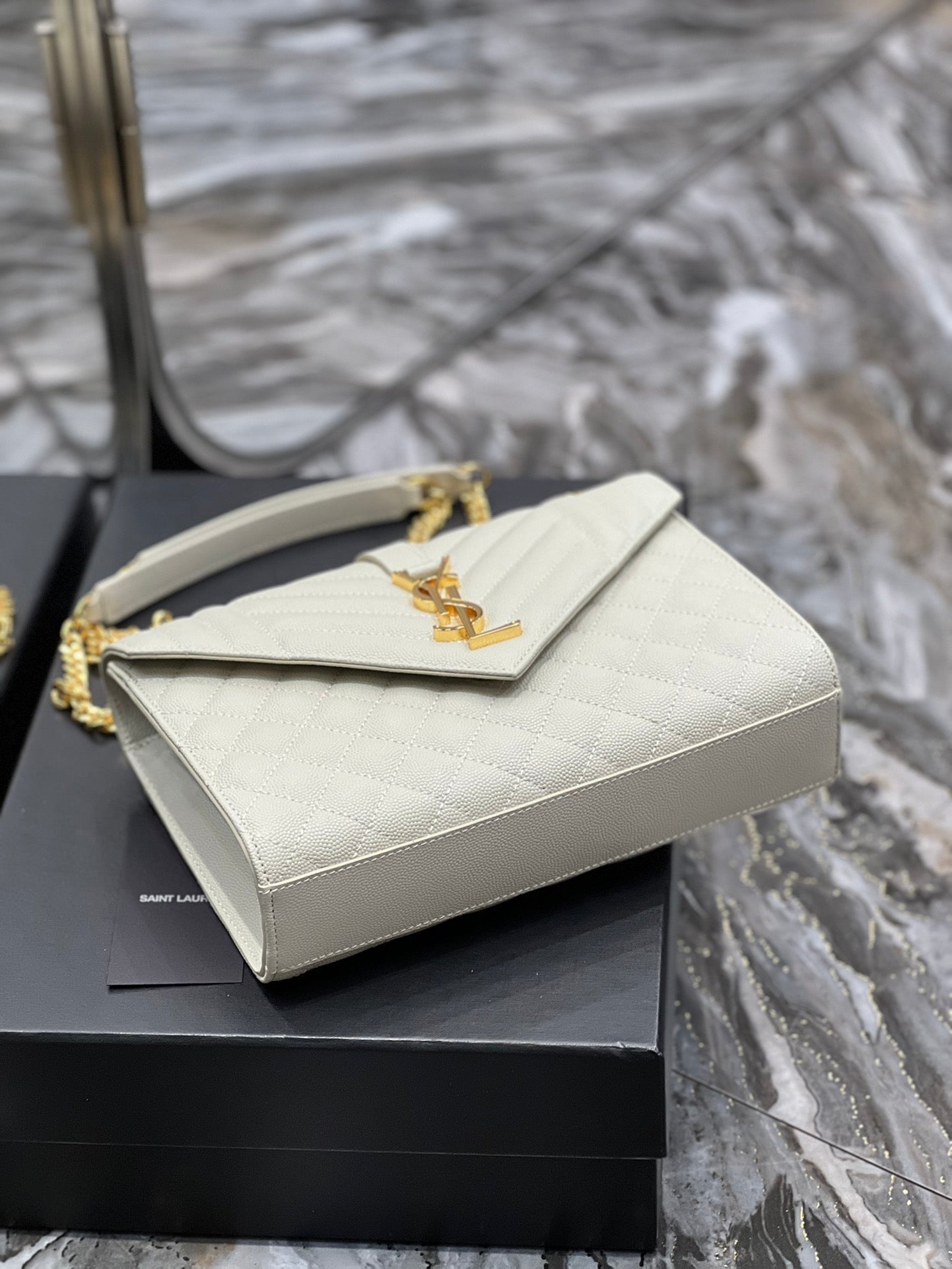 luxury Envelope Bag Medium White 487206