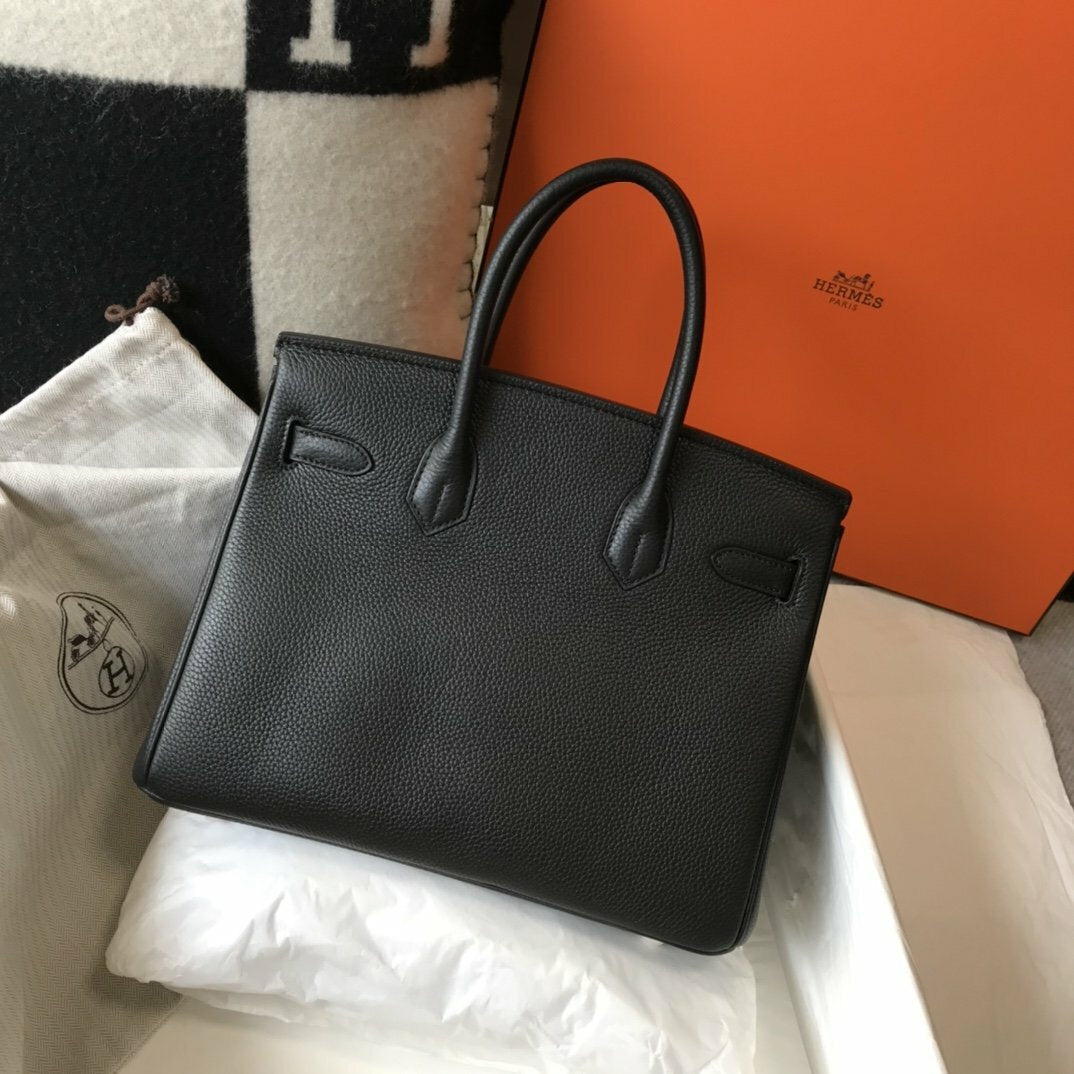 luxury Handle Bag 30cm Black