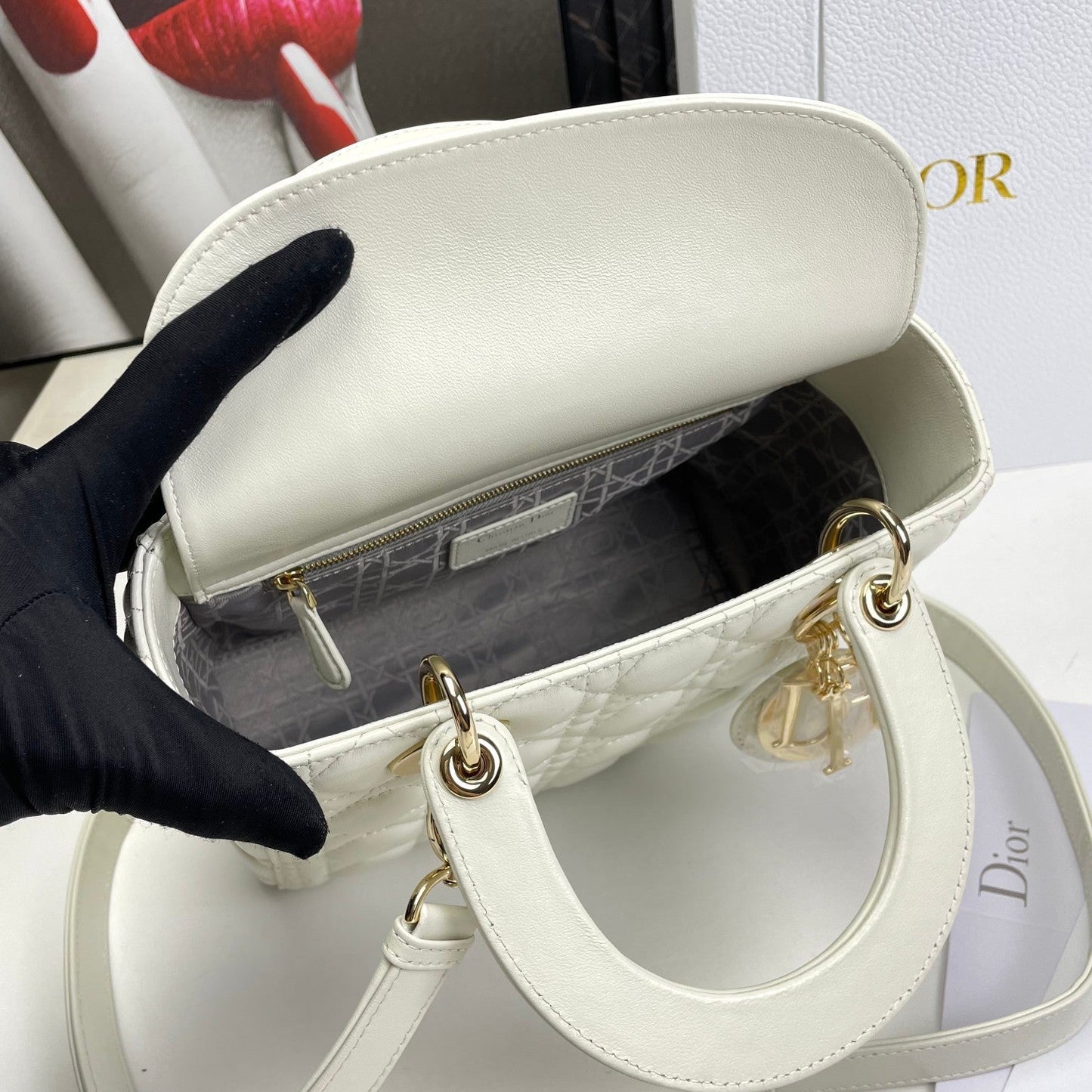 luxury Lady Medium White Bag 24cm