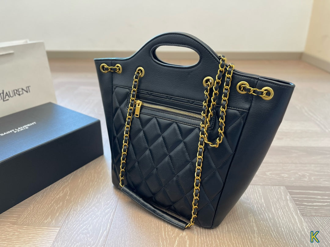 luxury SAINT LAURENT New Shopping Tote Bag 25x27cm