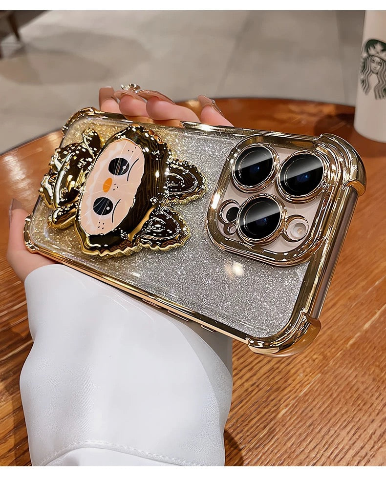Labubu iPhone Case with Mirror & Stand