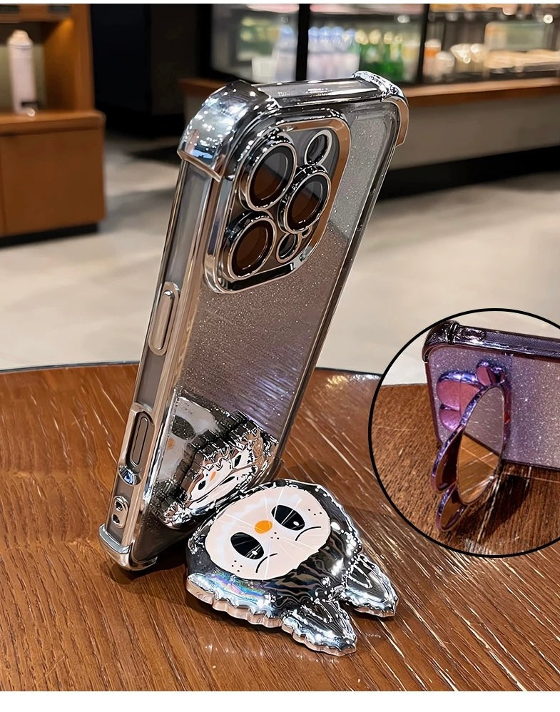 Labubu iPhone Case with Mirror & Stand