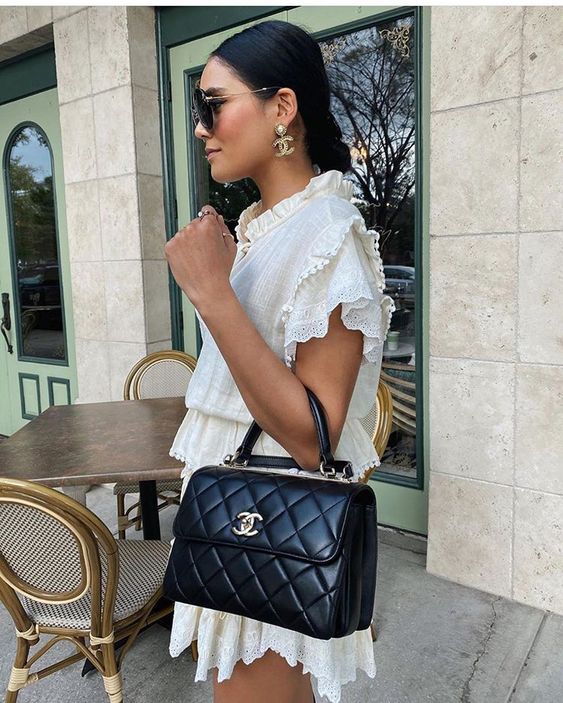 luxury Trendy CC Flap Bags-Black
