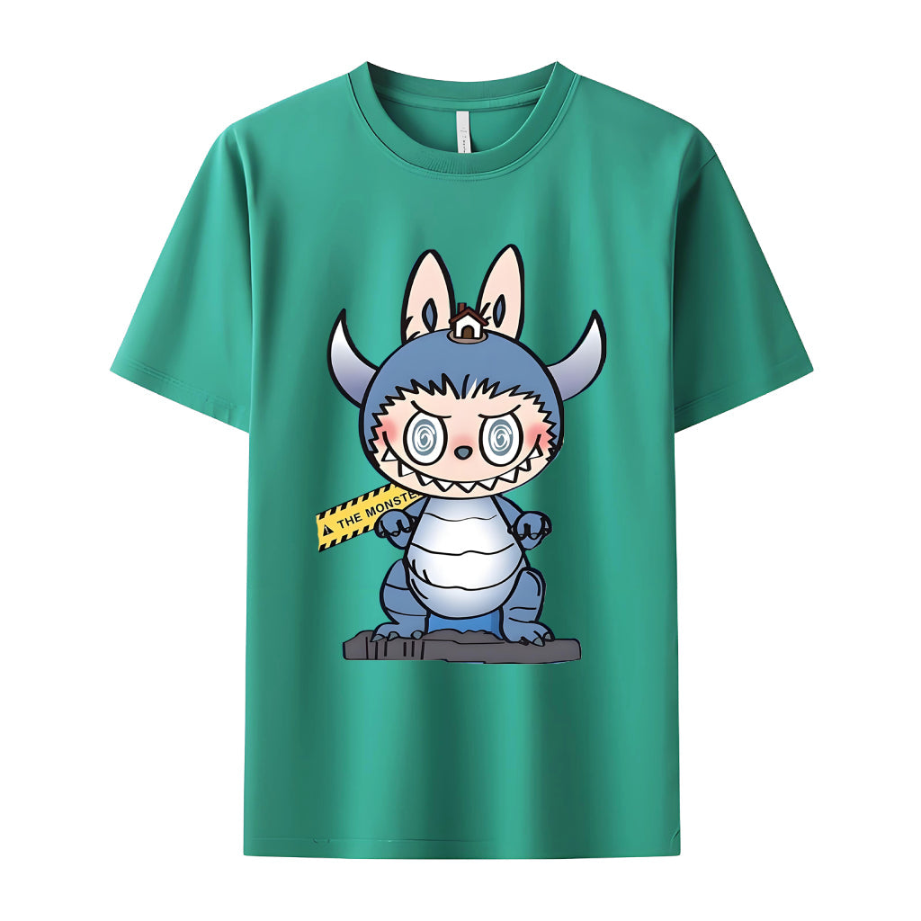 ラブブは、彼女のためのラブブの恋人のギフトのためのモンスタークルーネックTシャツのキューピッド