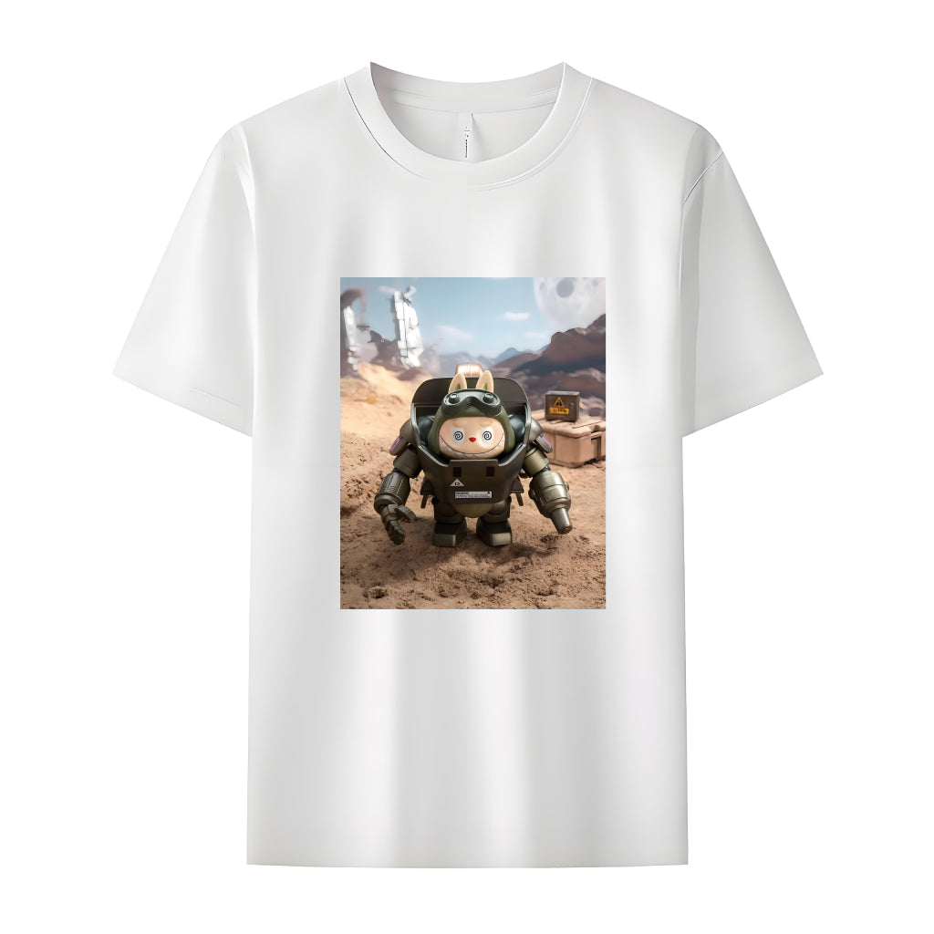 宇宙のラブブ・ザ・モンスター・クルーネックTシャツラブブの恋人ギフトのためのガールフレンドのためのギフト