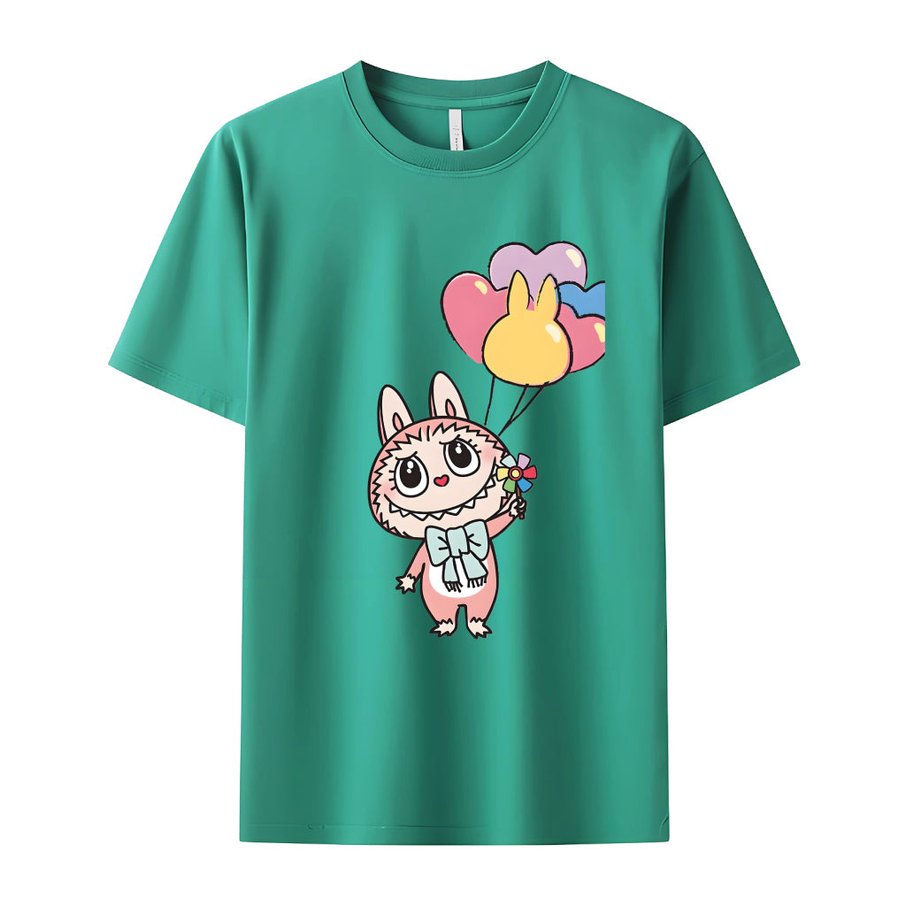 Sweet Labubu the Monsters Crew Camiseta para el cuello de Labubu Regalos para ella