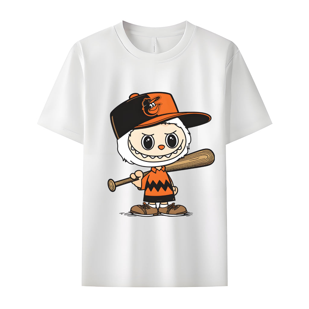 Béisbol Labubu The Monsters Crew Camiseta para el cuello de Labubu Regalos para ella para ella