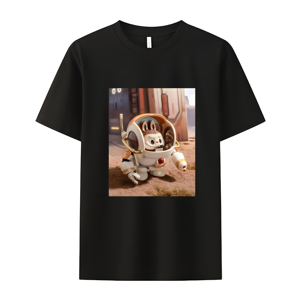 宇宙のラブブ・ザ・モンスター・クルーネックTシャツラブブの恋人ギフトのためのガールフレンドのためのギフト