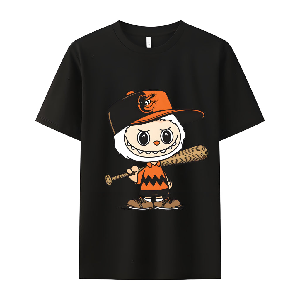 Béisbol Labubu The Monsters Crew Camiseta para el cuello de Labubu Regalos para ella para ella