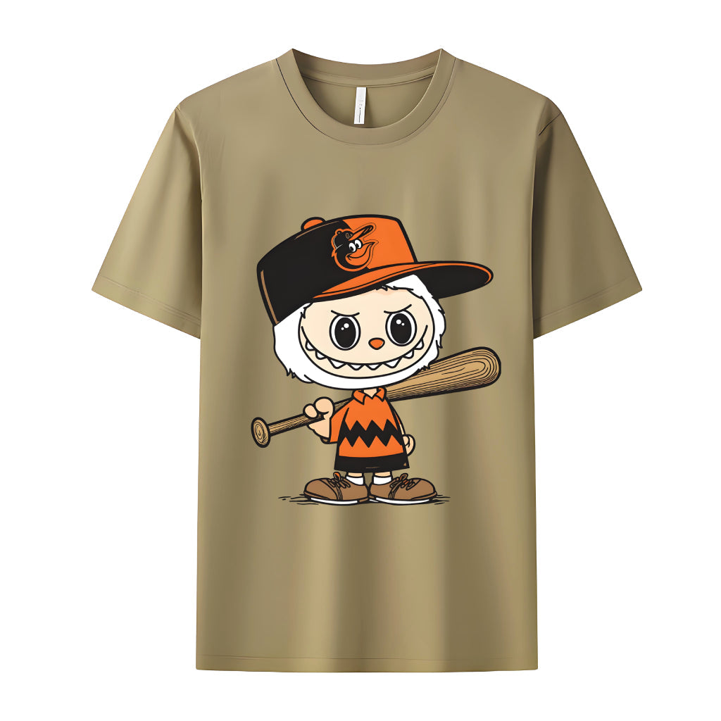 Béisbol Labubu The Monsters Crew Camiseta para el cuello de Labubu Regalos para ella para ella