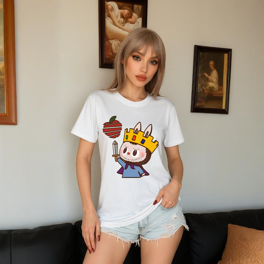キングラブブラブブの恋人の贈り物のためのモンスタークルーネックTシャツ
