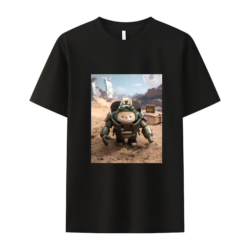 宇宙のラブブ・ザ・モンスター・クルーネックTシャツラブブの恋人ギフトのためのガールフレンドのためのギフト