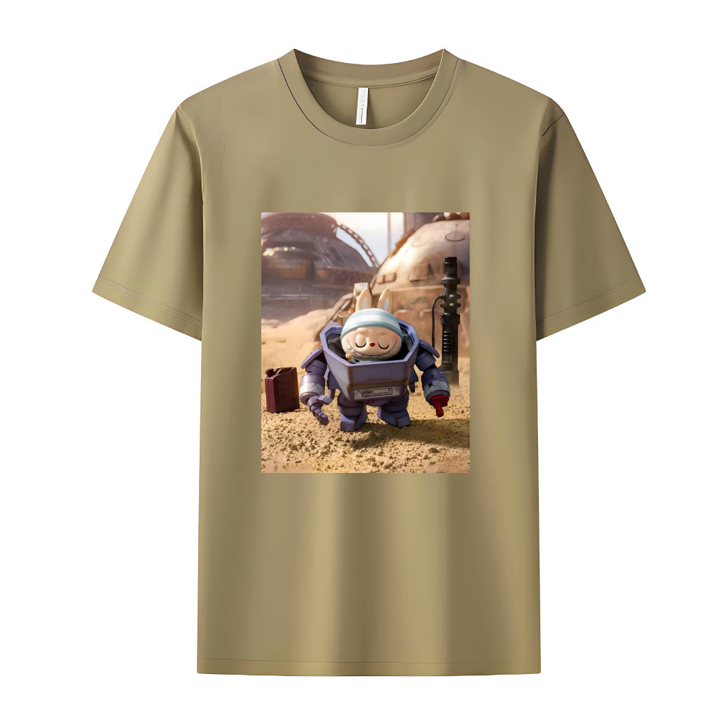 Space Labubu T-shirt Monsters Crew SCICT dla Labubu Lover