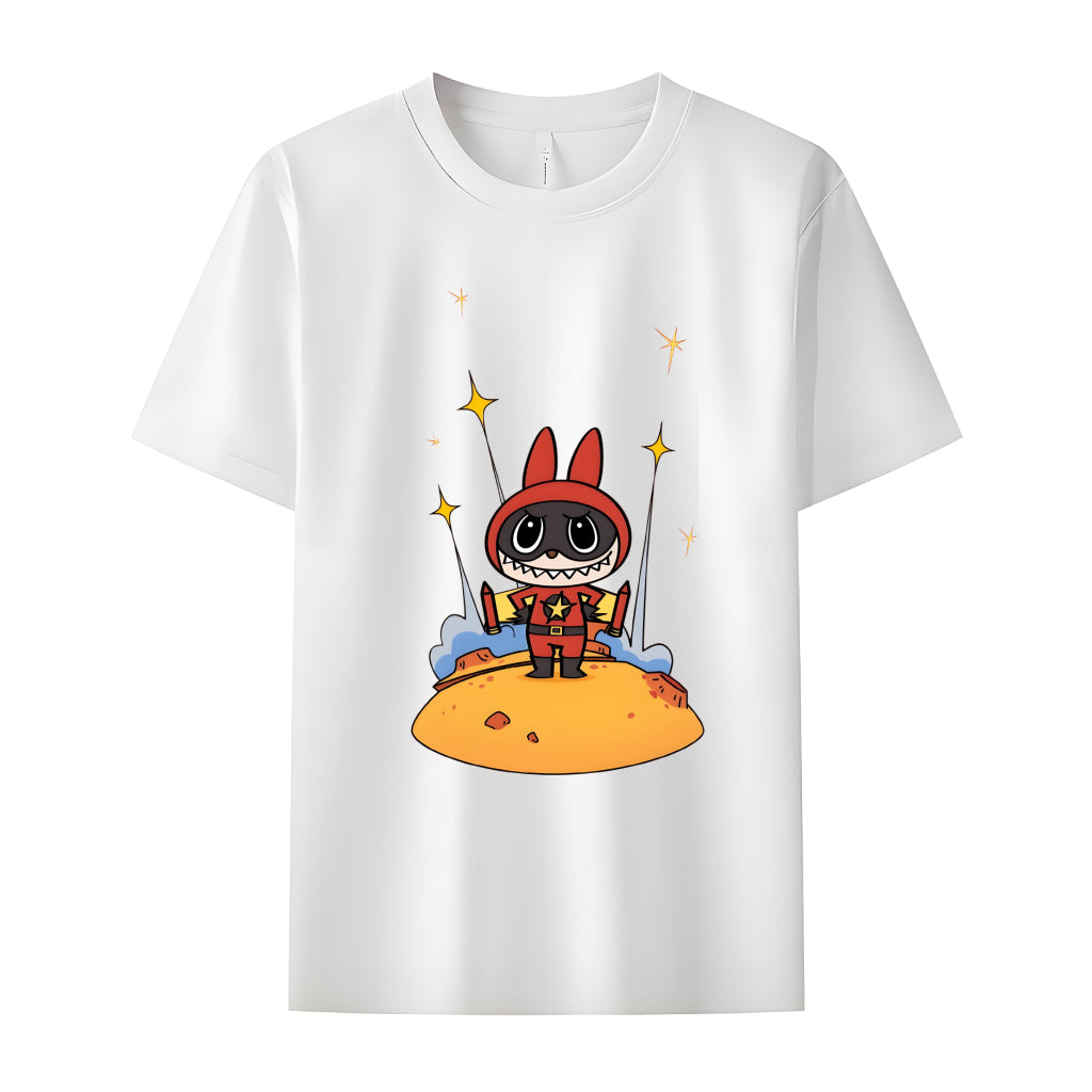 Superman Labubu The Monsters Crew Neck T-shirt til Labubu-elsker