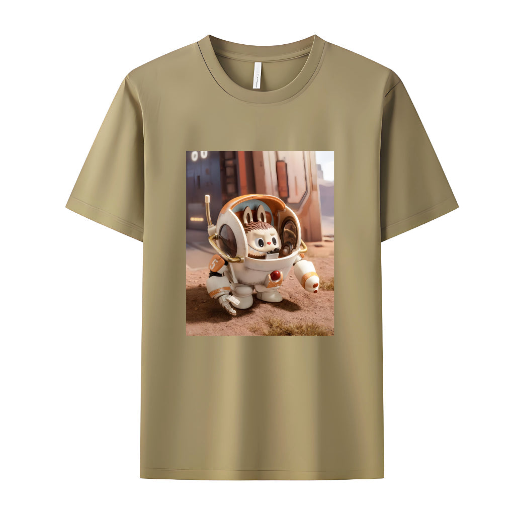 宇宙のラブブ・ザ・モンスター・クルーネックTシャツラブブの恋人ギフトのためのガールフレンドのためのギフト