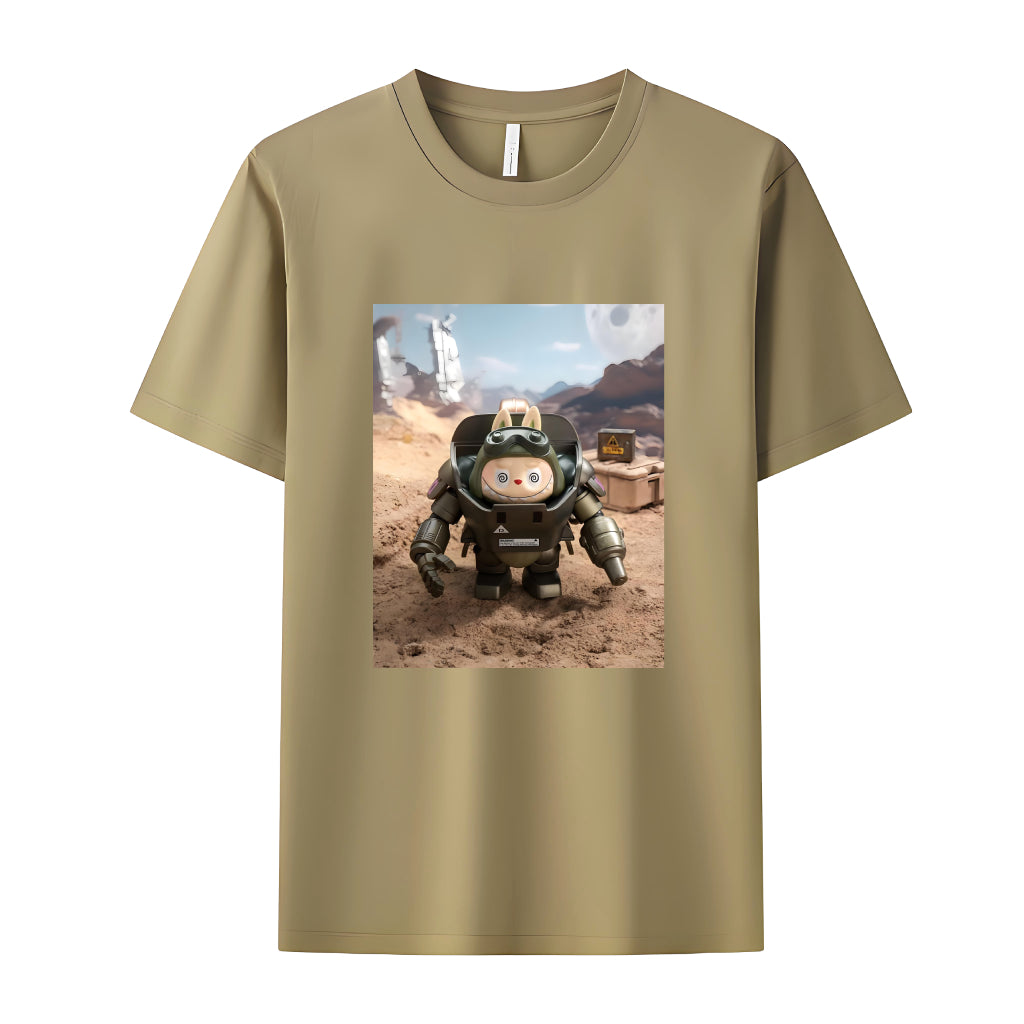 宇宙のラブブ・ザ・モンスター・クルーネックTシャツラブブの恋人ギフトのためのガールフレンドのためのギフト