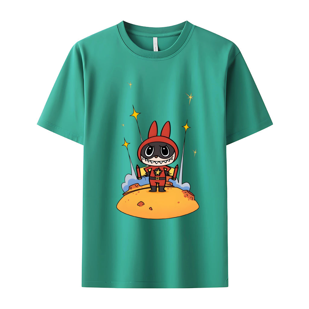 Superman Labubu The Monsters Crew Neck T-shirt til Labubu-elsker