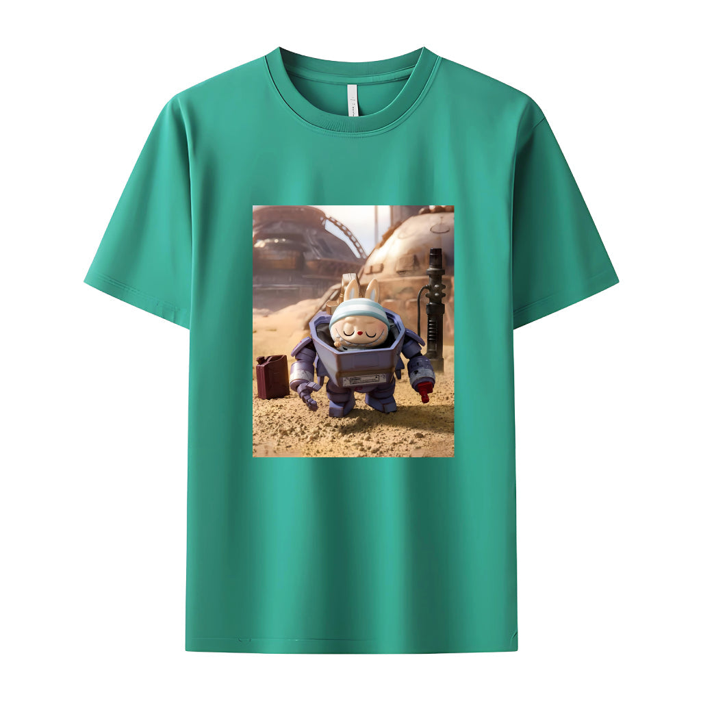 Space Labubu T-shirt Monsters Crew SCICT dla Labubu Lover