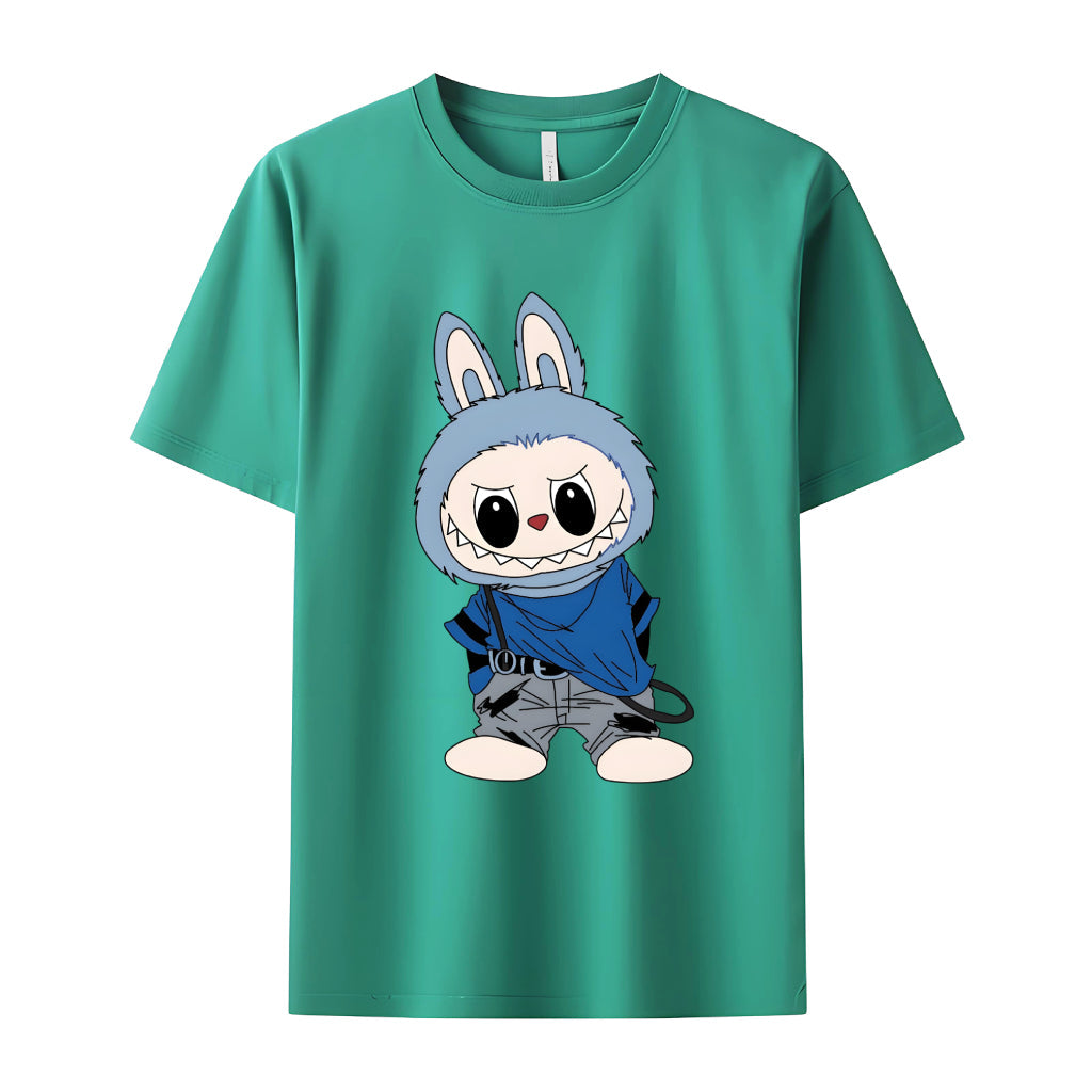 Cool Labubu The Monsters Crew Camiseta para el cuello de Labubu Regalos para ella